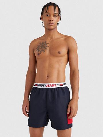 Férfi Tommy Hilfiger Slim fit 7" swim trunk Úszóruhák Sötétkék | HU 894EBC